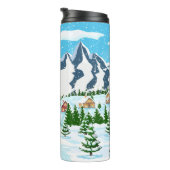 Bunch Flower met kleurrijke digitale afdrukbackgr Thermosbeker (Geroteerd rechts)