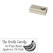 Bunch of Bananas Fruit Grocery Foodie Address Rubberstempel (Gestempeld)