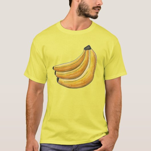 Bunch of Bananas Yellow Banana Fruity Tee Shirt (Voorkant)