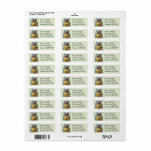 Bunch of bloemen verjaardagstournenlabels etiket (Full Sheet)