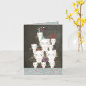 Bunch of cats kaart grappig Sympathie mooie groete (Gele Bloem)