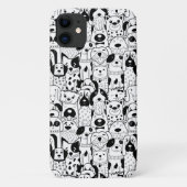 Bunch of Dogs Black White Phone case (Achterkant)
