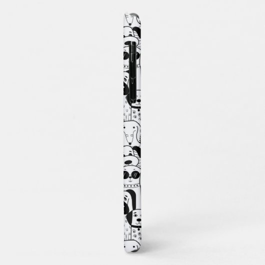 Bunch of Dogs Black White Phone case (Achterkant/links)