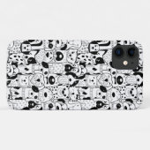 Bunch of Dogs Black White Phone case (Achterkant (horizontaal))
