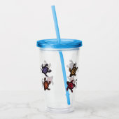 Bunch of Fantasy Colorful Turtles Abstract Shells Acryl Drinkbeker (Links)