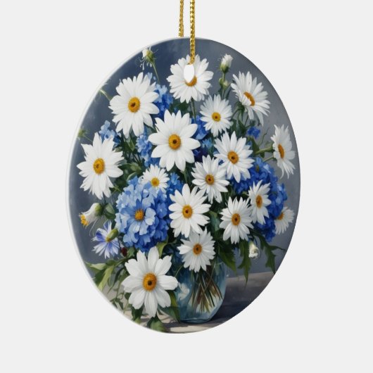 Bunch of Flowers Elegant Daisies Waterverf Keramisch Ornament (Rechts)