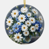 Bunch of Flowers Elegant Daisies Waterverf Keramisch Ornament (Voorkant)