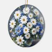 Bunch of Flowers Elegant Daisies Waterverf Keramisch Ornament (Links)