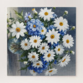 Bunch of Flowers Elegant Daisies Waterverf Legpuzzel (Horizontaal)