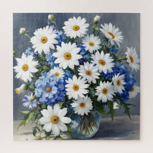 Bunch of Flowers Elegant Daisies Waterverf Legpuzzel (Verticaal)