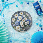 Bunch of Flowers Elegant Daisies Waterverf Papieren Bordje (Feest)