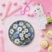 Bunch of Flowers Elegant Daisies Waterverf Papieren Bordje (Feest)