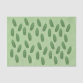 Bunch of Funny Green Pickles Surprised Faces green Tissuepapier (Voorkant)