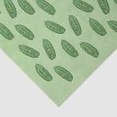 Bunch of Funny Green Pickles Surprised Faces green Tissuepapier (Detail)