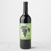 Bunch of Grapes Design Wine Label Wijn Etiket (Voorkant)