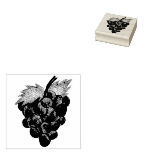 Bunch of Grapes Grape Fresh Fruit Grapevine Rubberstempel (Gestempeld)