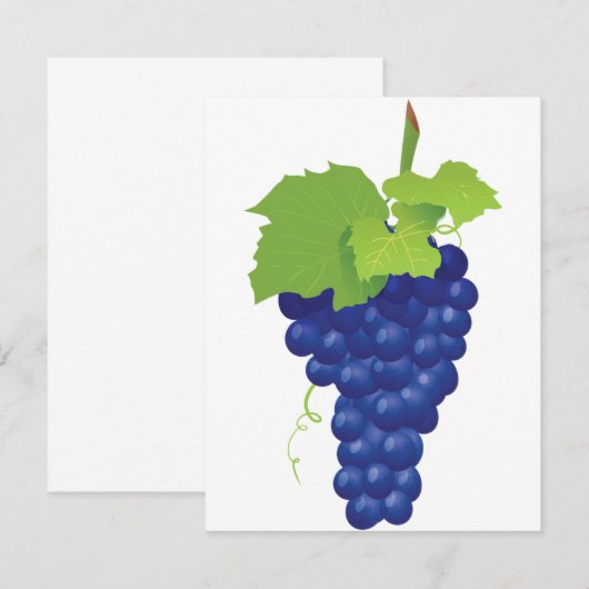Bunch of Grapes Invitations Kaart (Voorkant / Achterkant)