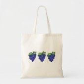 Bunch of Grapes Paars Grape Fruit Foodie Canvas ta Tote Bag (Voorkant)