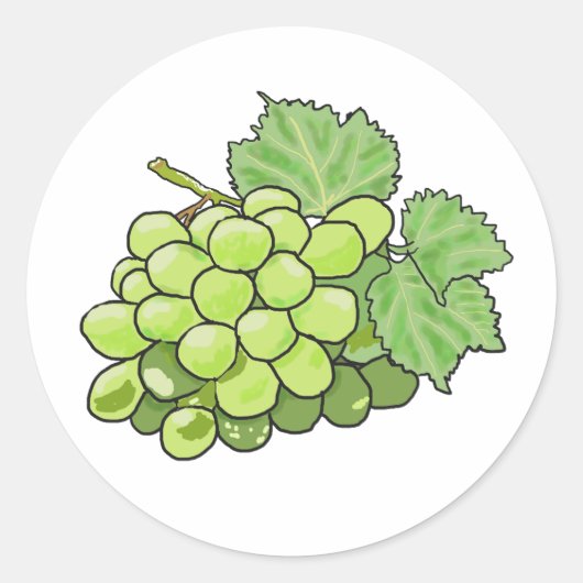 Bunch of Grapes Ronde Sticker (Voorkant)