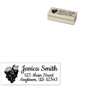 Bunch of Grapevine Fruit Foodie Address Rubberstempel (Gestempeld)