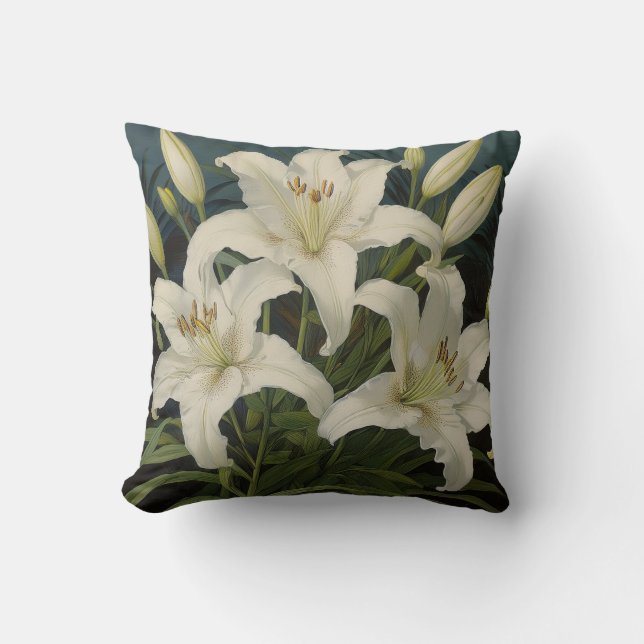 Bunch of lilies throw pillow kussen (Voorkant)