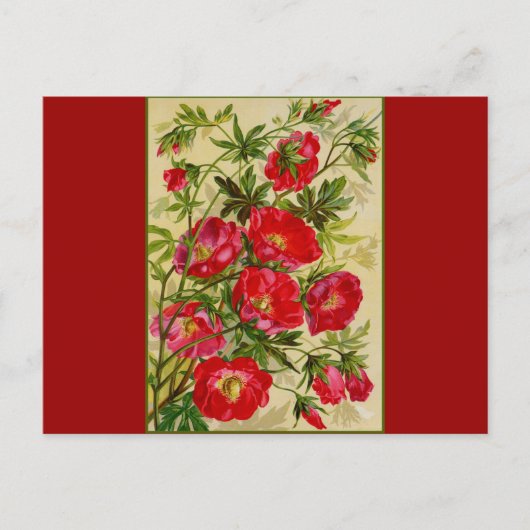 Bunch of Red Flowers Briefkaart (Voorkant)