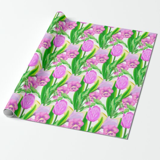 Bunch of Spring Flowers Cadeaupapier (Uitgerold)