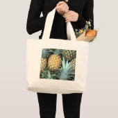 Bunch of Tropical Hawaiian Pineapples Grote Tote Bag (Voorkant (product))