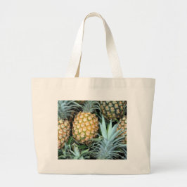 Bunch of Tropical Hawaiian Pineapples Grote Tote Bag