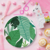 Bunch of Tropical Leaves Garden Theme Party Papieren Bordje (Feest)