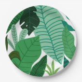 Bunch of Tropical Leaves Garden Theme Party Papieren Bordje (Voorkant)