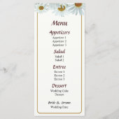 Bunch of White Daisies Menu... Menu (Voorkant)