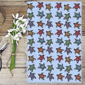 Bunch van Abstracte schildpadden Kleurrijke schelp Tissuepapier