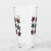 Bunch van abstracte zwarte schildpadden schelpen i glas (Links)