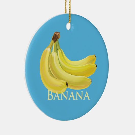 Bunch van Bananas Keramisch Ornament (Rechts)