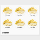 Bunch van bananen ronde sticker (Vel)