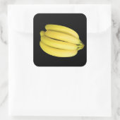 Bunch van bananen vierkante sticker (Tas)