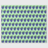 Bunch van Druiven Groene Paarse Fruit Wijngaard Wi Cadeaupapier (Vlak)