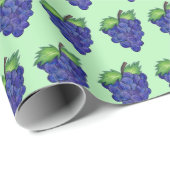 Bunch van Druiven Groene Paarse Fruit Wijngaard Wi Cadeaupapier (Rol Hoek)