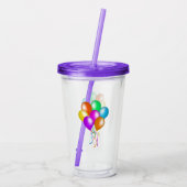 Bunch van Heldere Levendige Ballonnen Streamers Kl Acryl Drinkbeker (Achterkant)