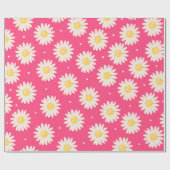 Bunch van het witte patroon van Dagen in roze acht Cadeaupapier (Vlak)