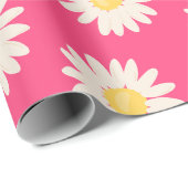 Bunch van het witte patroon van Dagen in roze acht Cadeaupapier (Rol Hoek)