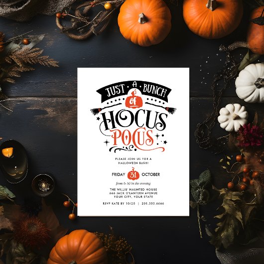 Bunch van Hocus Pocus Halloween Bash Party DIGITAL Kaart
