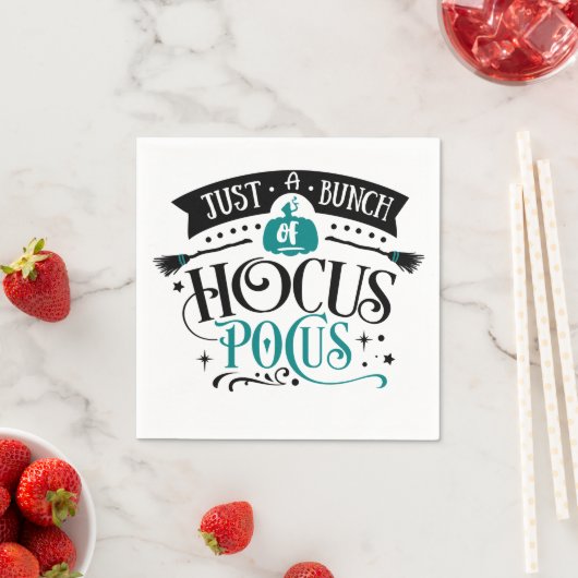 Bunch van Hocus Pocus Halloween Typografie Napkins Servet (Insitu)