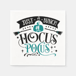 Bunch van Hocus Pocus Halloween Typografie Napkins Servet