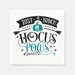 Bunch van Hocus Pocus Halloween Typografie Napkins Servet