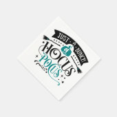 Bunch van Hocus Pocus Halloween Typografie Napkins Servet (Hoek)
