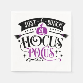 Bunch van Hocus Pocus Halloween Typografie Napkins Servet