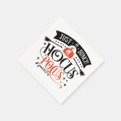 Bunch van Hocus Pocus Halloween Typografie Napkins Servet (Hoek)
