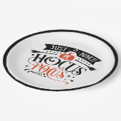 Bunch van Hocus Pocus Halloween Typografie Papieren Bordje (Gekanteld)